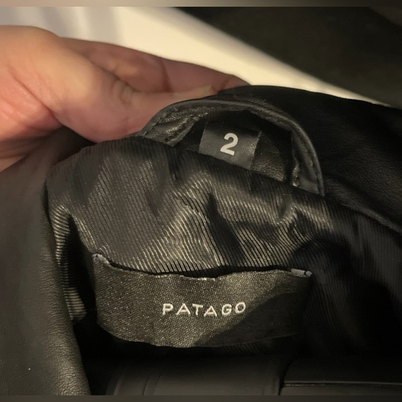 PATAGO Asymmetrical Long-Short Goth Black Leather Coat/Jacket - Picture 11 of 16